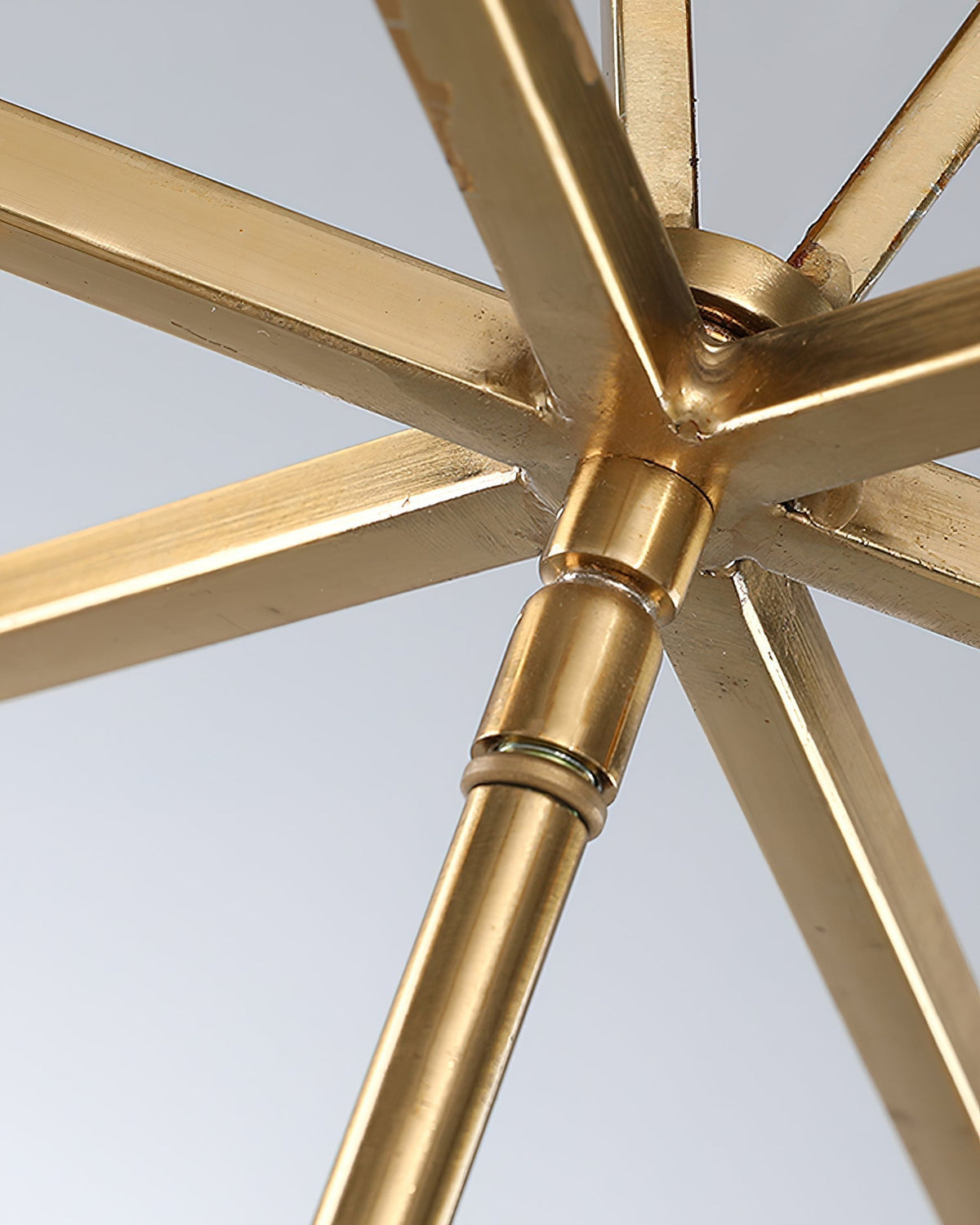 Niroxa kroonluchter met lantern frame goudkleurig