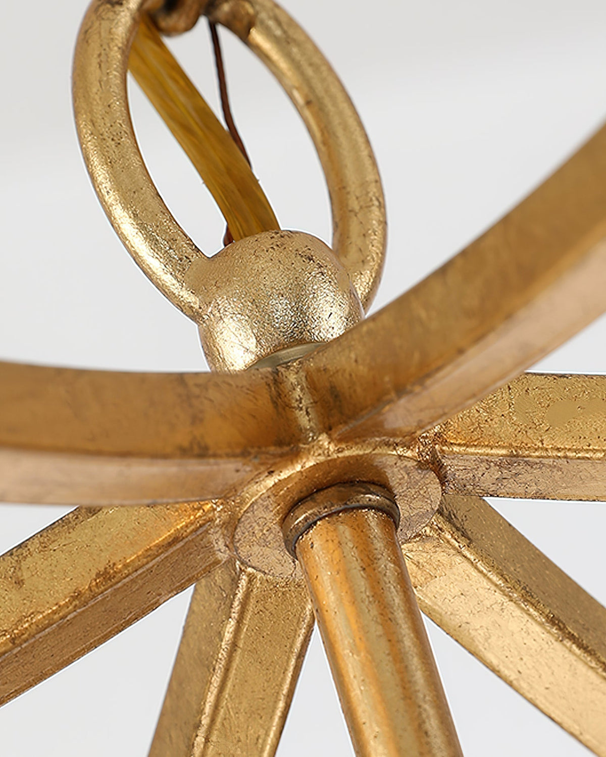 Niroxa kroonluchter met lantern frame goudkleurig