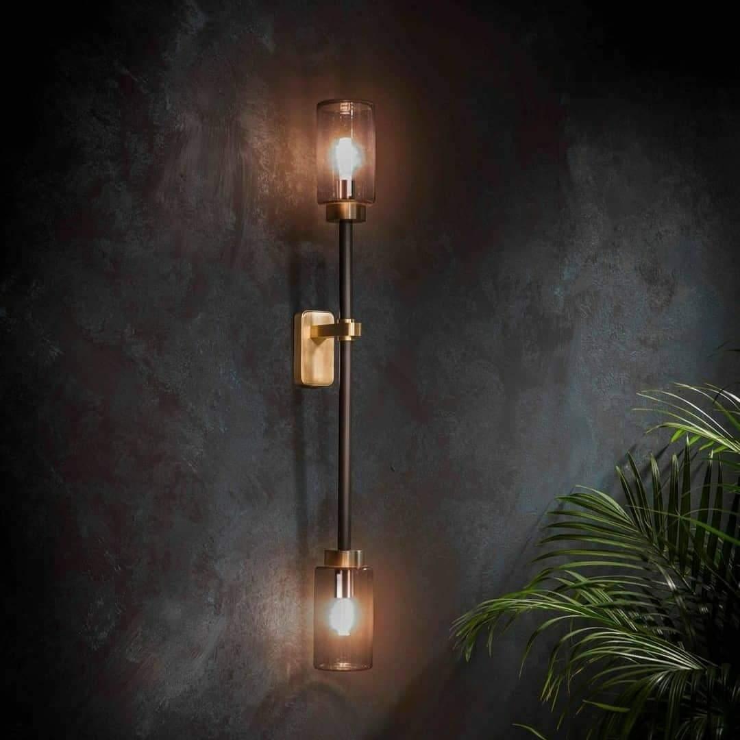 Tekas wandlamp Cilinder glas Lineair