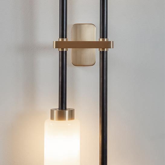 Tekas wandlamp Cilinder glas Lineair