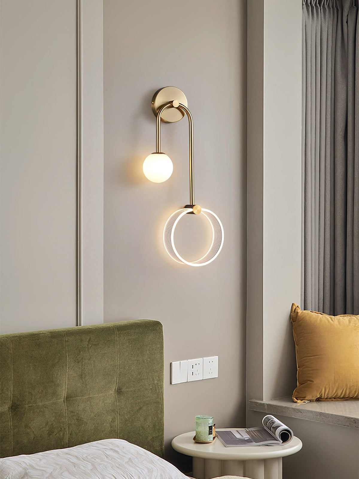 Warren modern Minimalistisch LED Messing Wandlamp