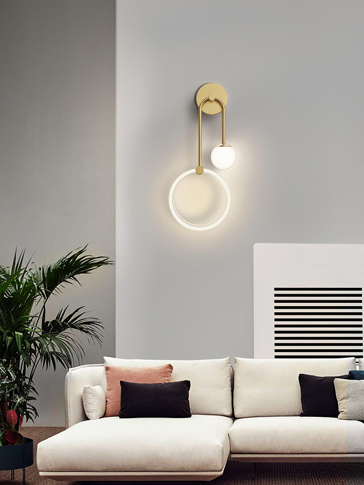 Warren modern Minimalistisch LED Messing Wandlamp