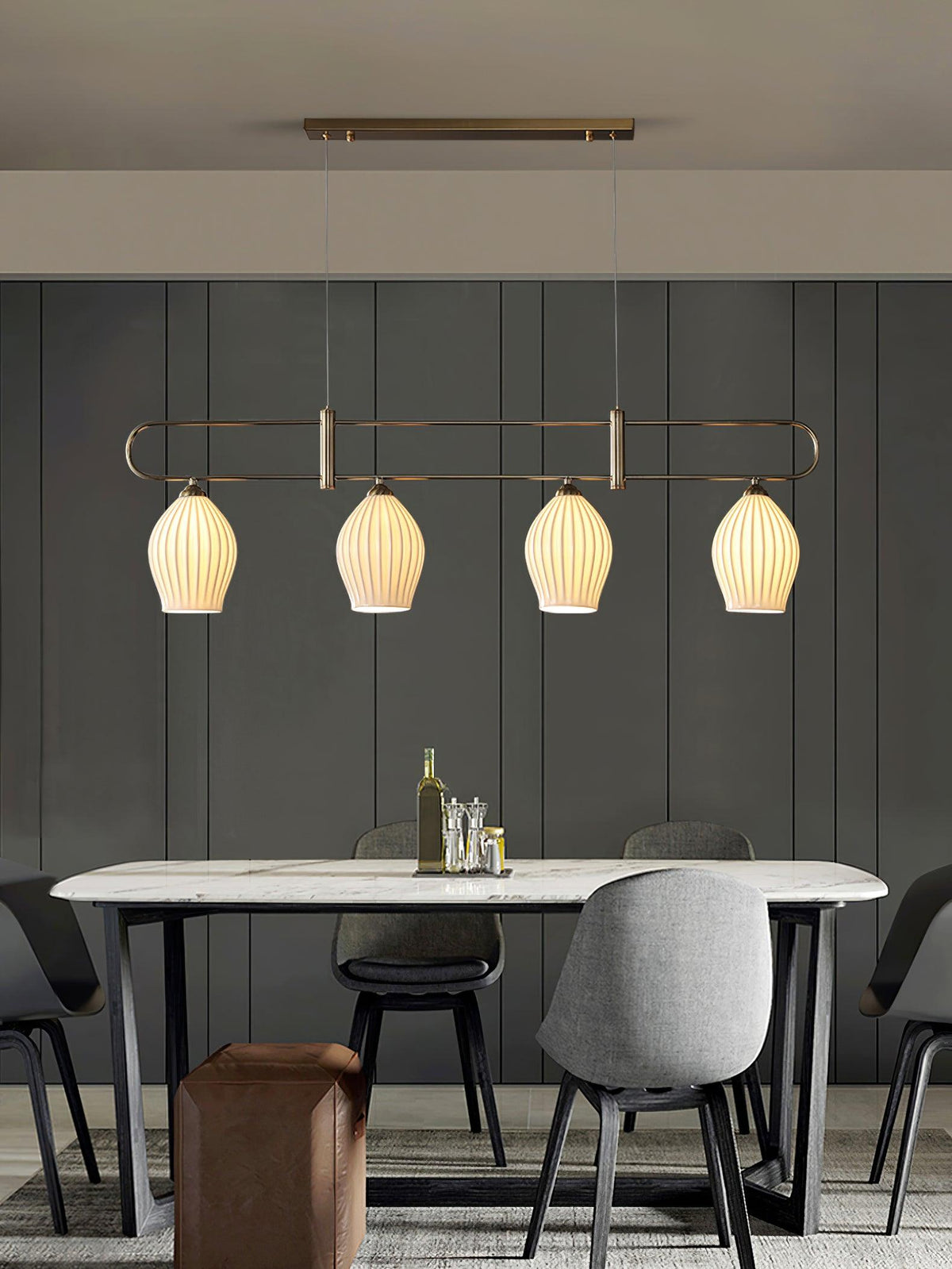 Arlirir moderne hanglamp met minimalistisch kunstwerk in keramiek