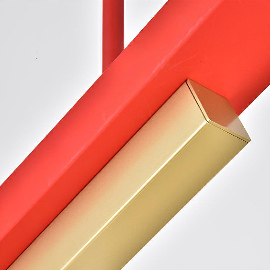 Veveny hanglamp met dubbele bollen en lineaire balken in geometrische stijl