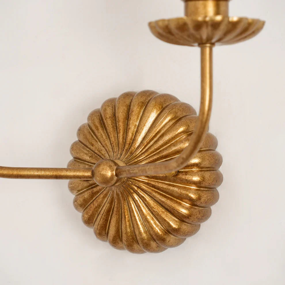Alessio Vintage Antiek Metaal Stof Wandlamp Lampenkap Hal Woonkamer Slaapkamer