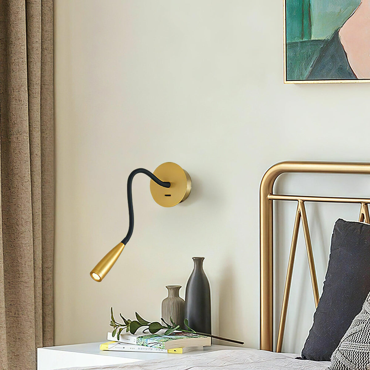 Rivanelle moderne minimalistische wandlamp met stekker