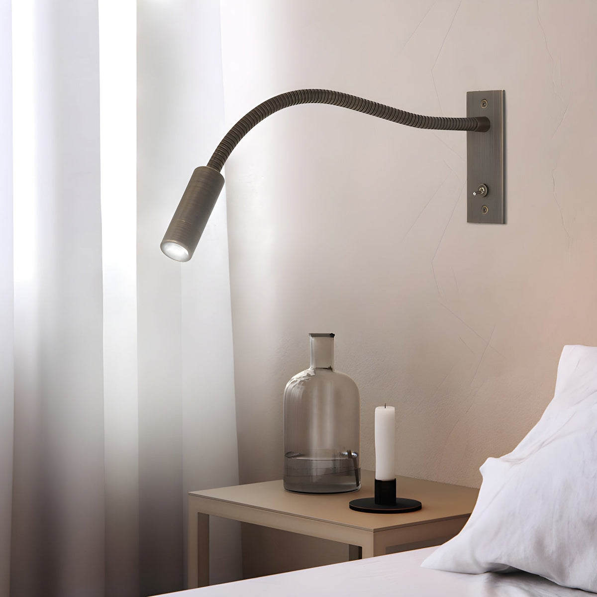 Flame Flexibele Gooseneck wandlamp
