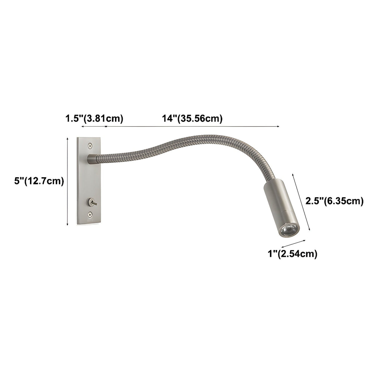 Flame Flexibele Gooseneck wandlamp