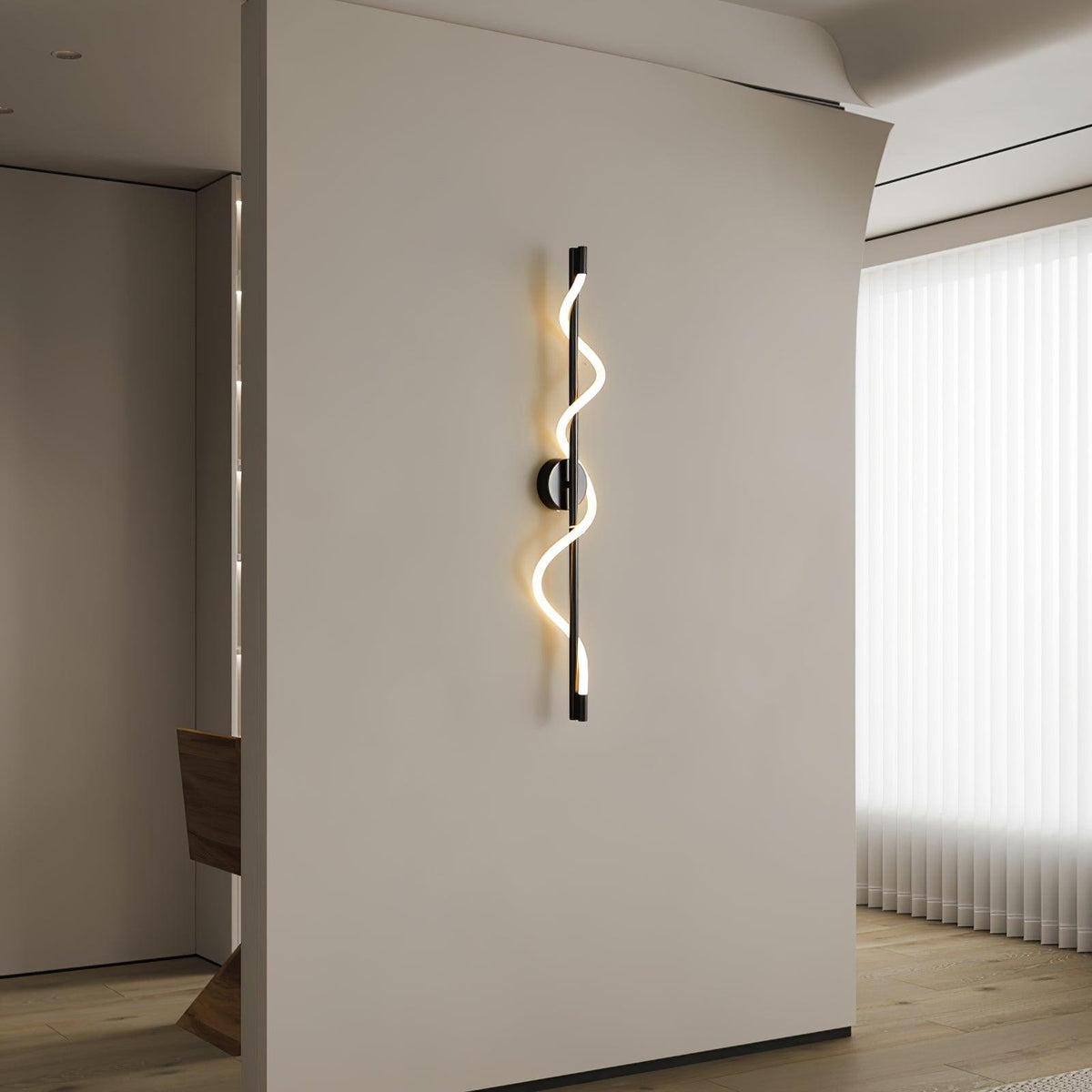 Nivelo sculpturale messing siliconen wandlamp