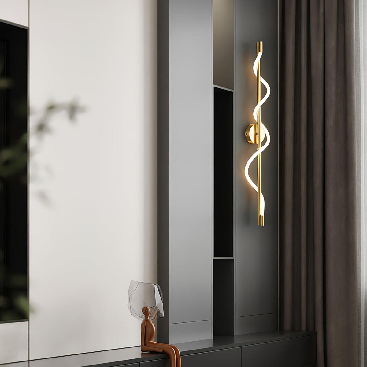 Nivelo sculpturale messing siliconen wandlamp