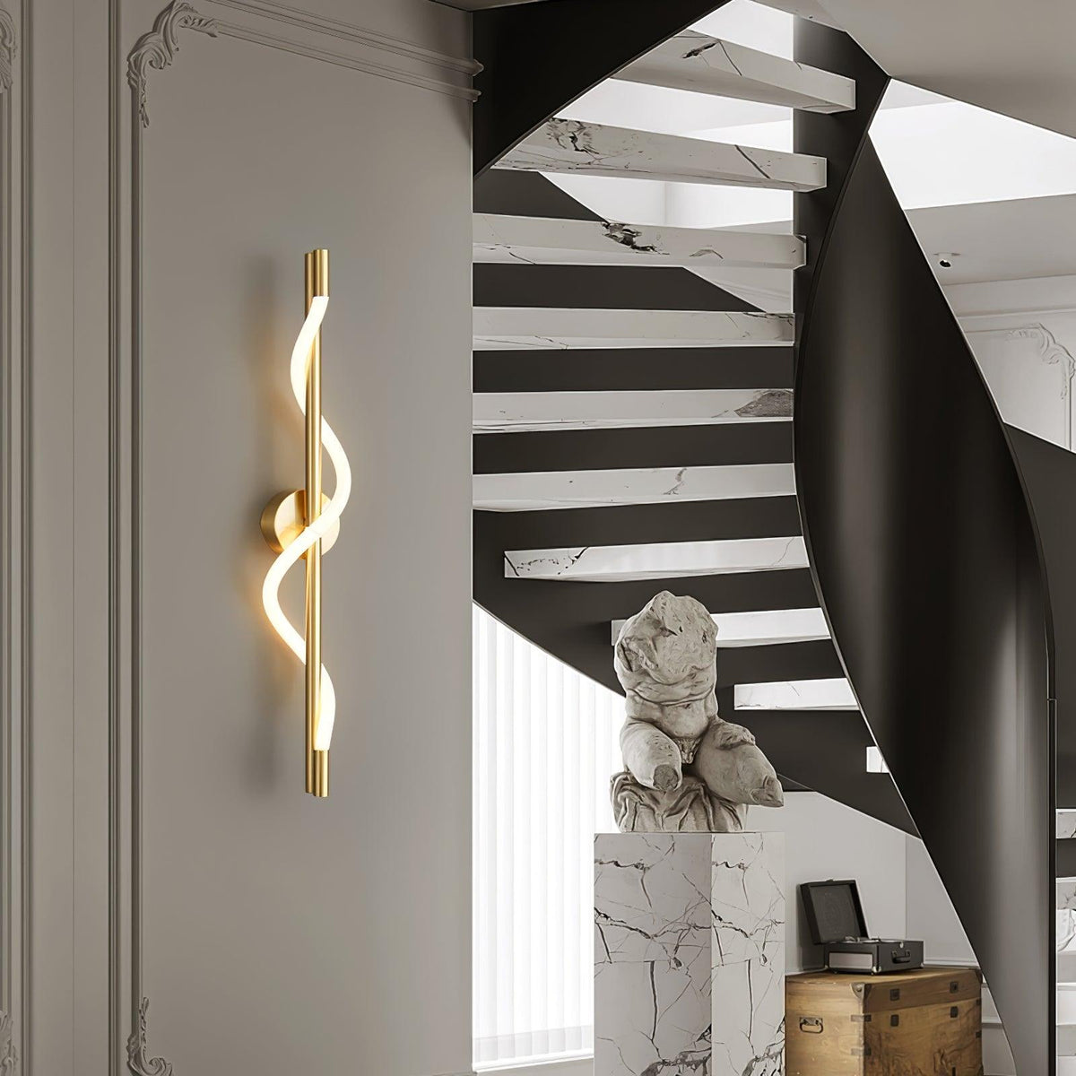 Nivelo sculpturale messing siliconen wandlamp