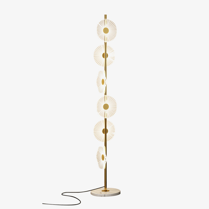 Carins Moderne Design LED Vloerlamp Wit/Goud Metaal Slaapkamer