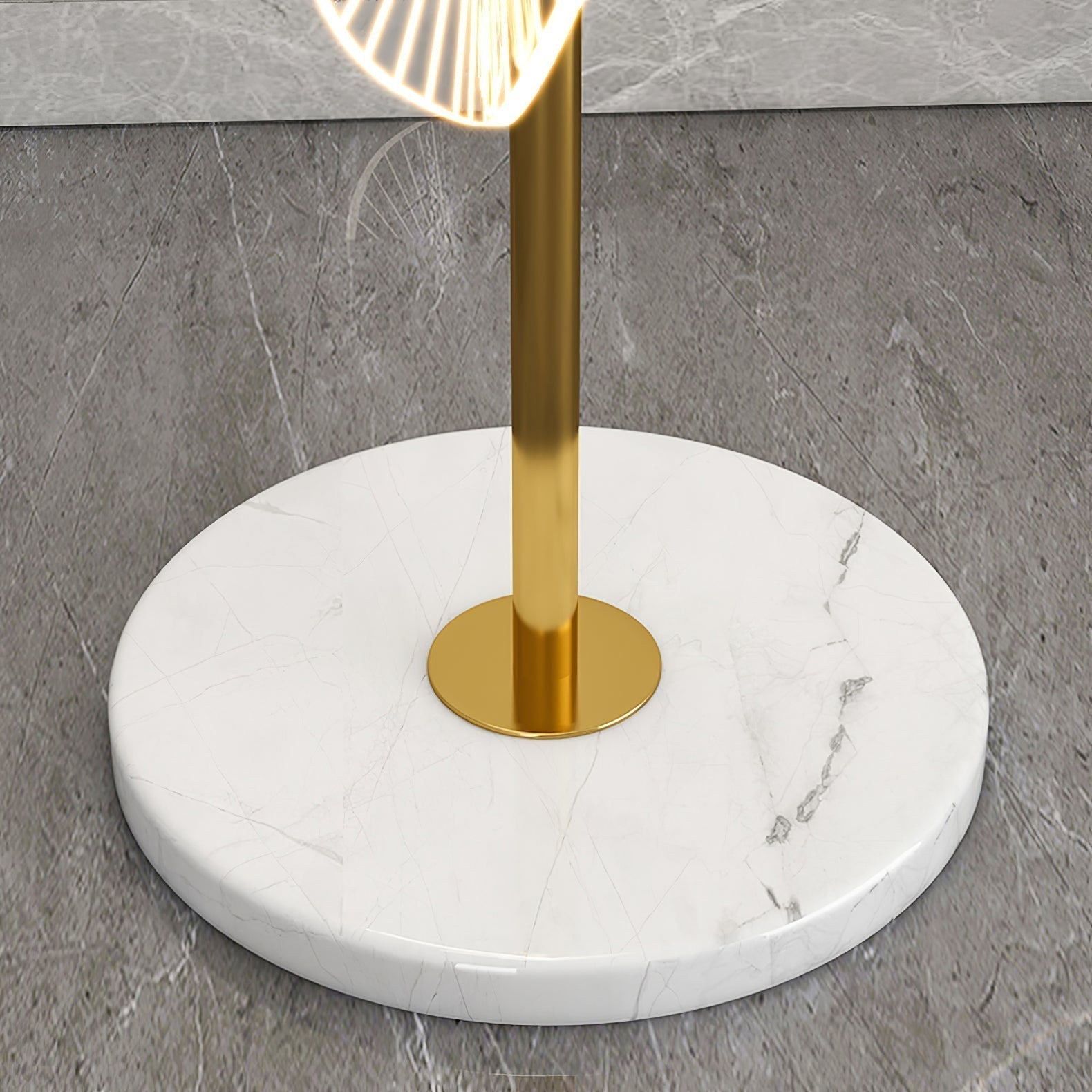 Carins Moderne Design LED Vloerlamp Wit/Goud Metaal Slaapkamer