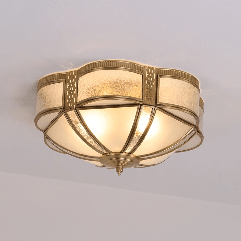 Xaris Bloemmotief messing vloerlamp