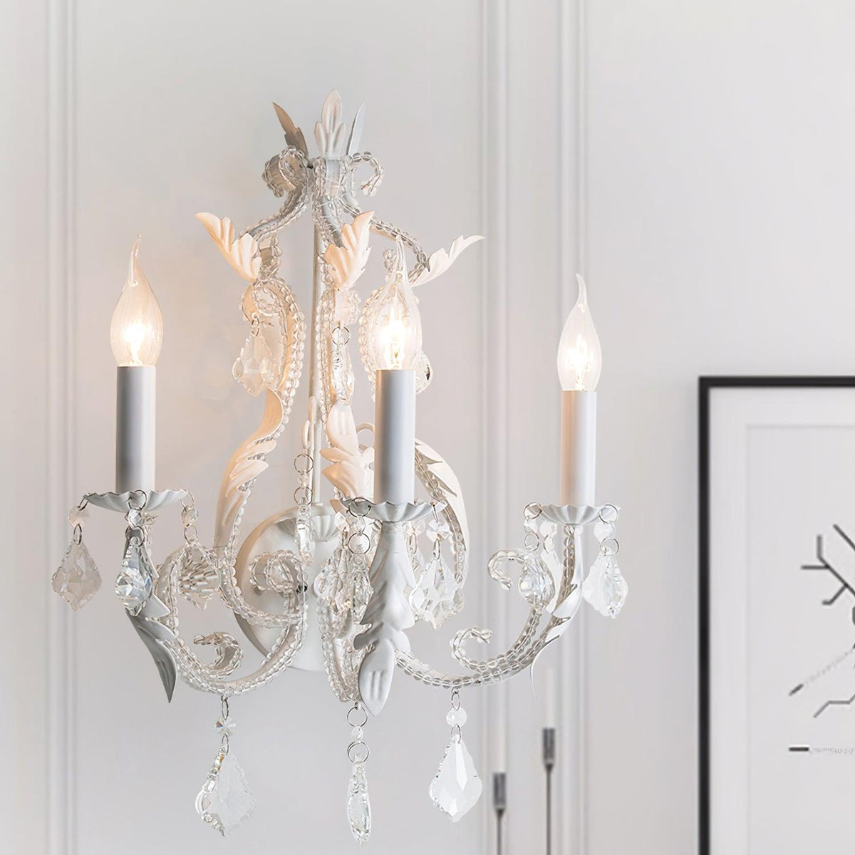 Xeldes traditionele kandelaar kristallen wandlamp