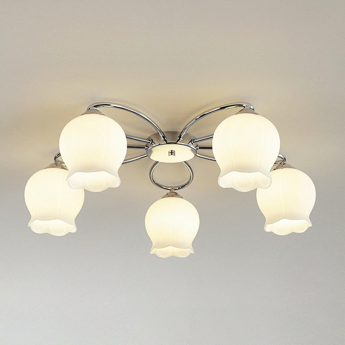 Oldore Premium elegantie Bloemmotief glas plafondlamp