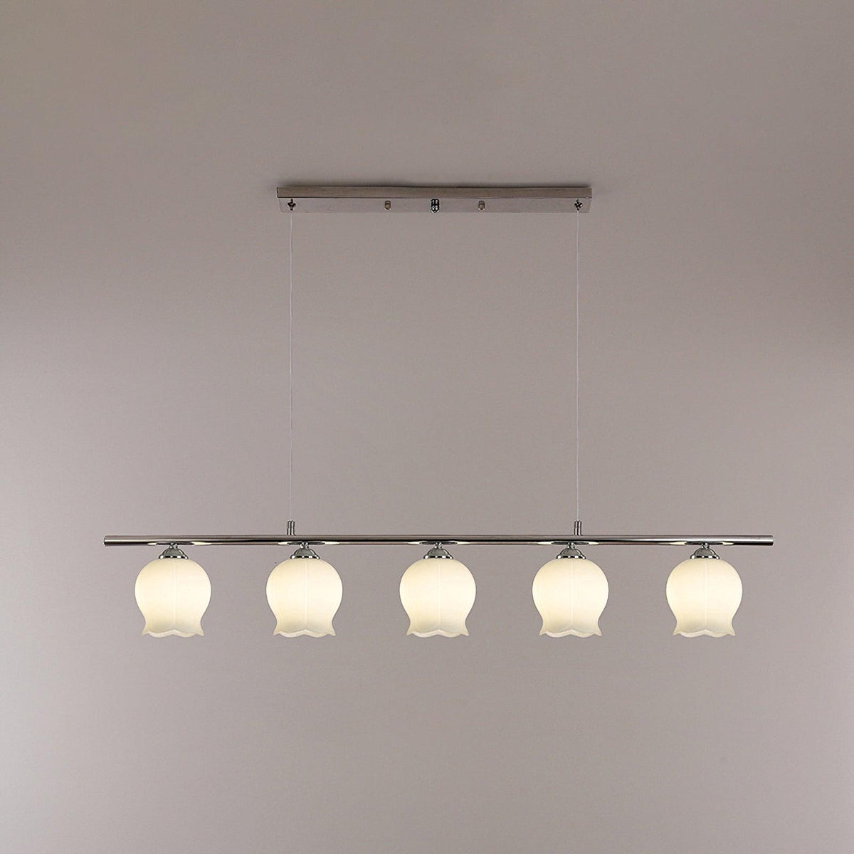Evenara Moderne minimalistische hanglamp met bloemmotief van glas