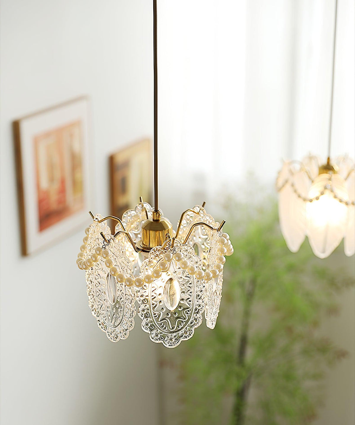 Velinette hanglamp met Glanzend glas