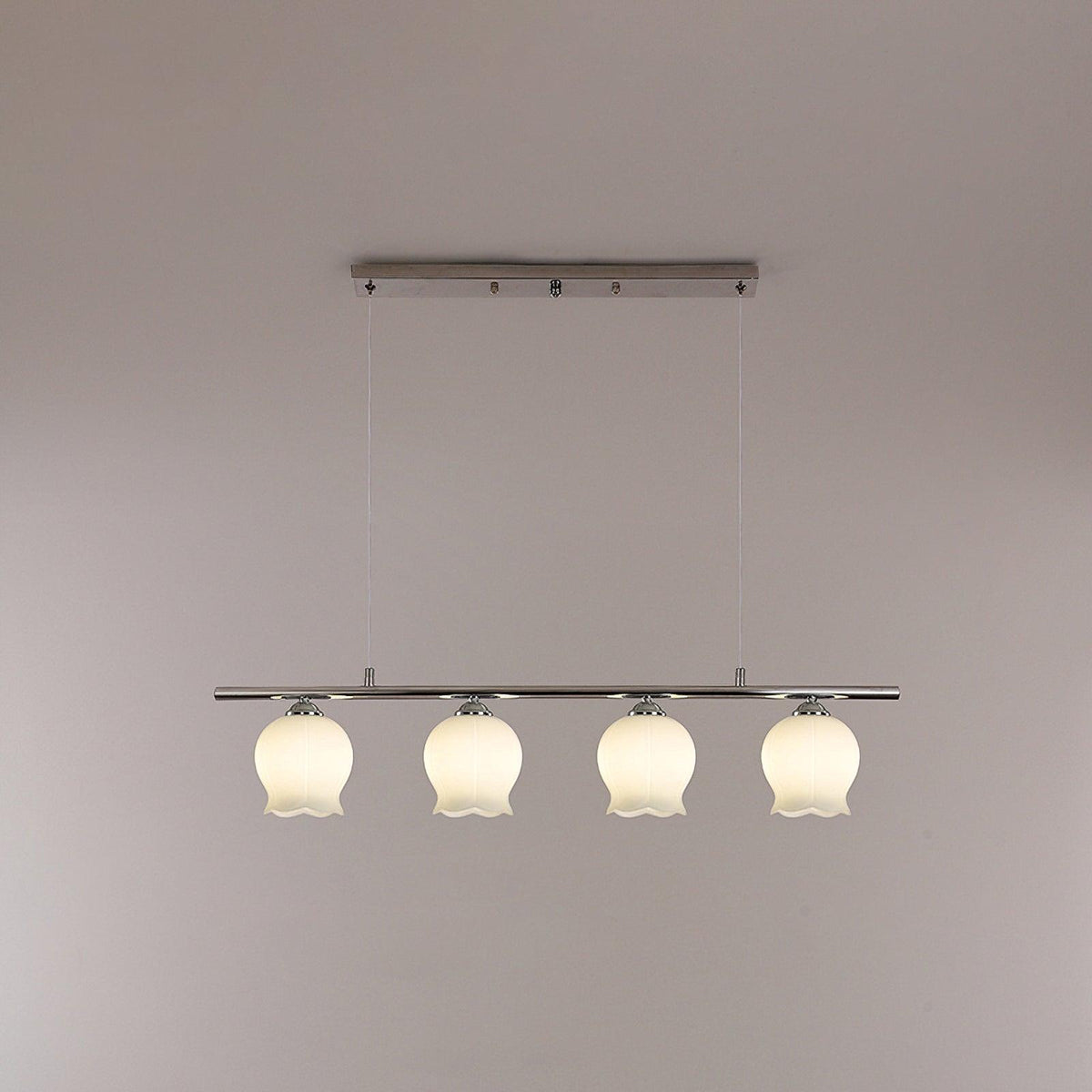 Evenara Moderne minimalistische hanglamp met bloemmotief van glas