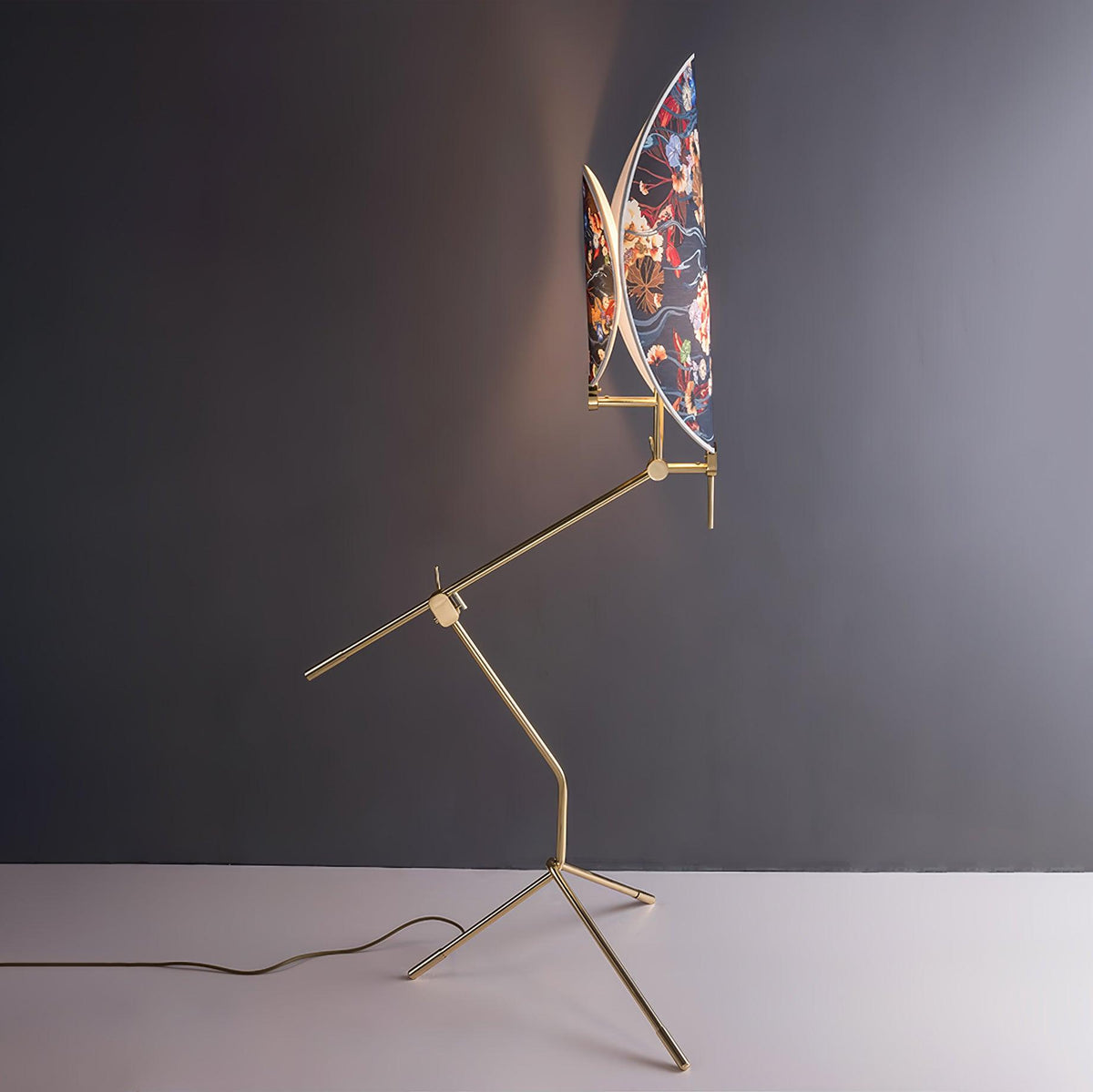Unexin messing vloerlamp