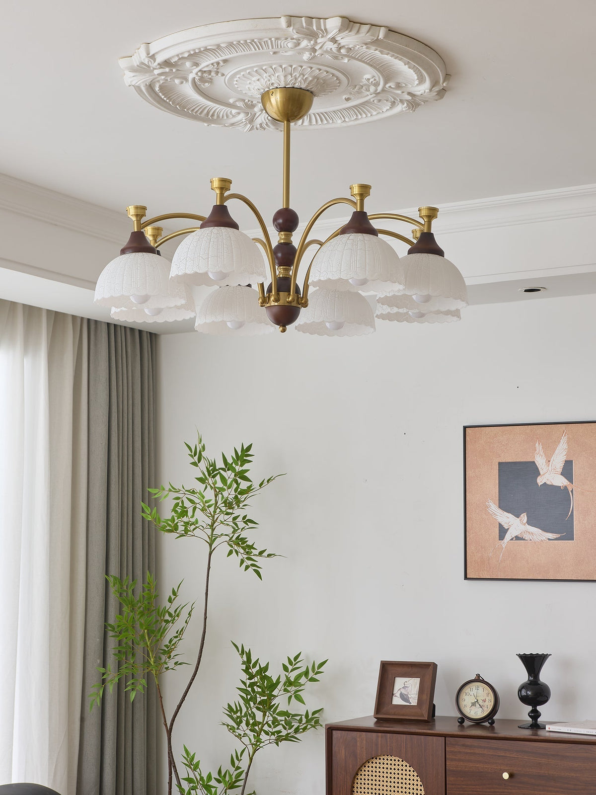 Vosolir Traditionele Elegantie Houten Kroonluchter