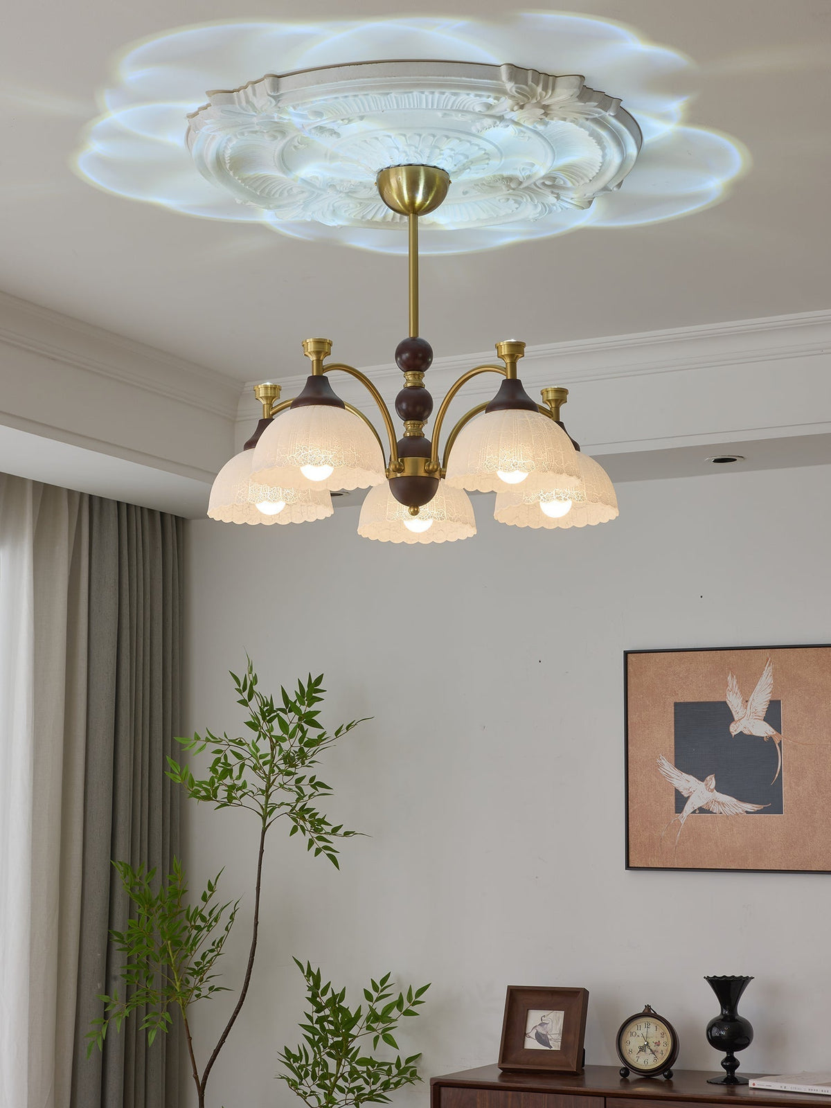 Vosolir Traditionele Elegantie Houten Kroonluchter