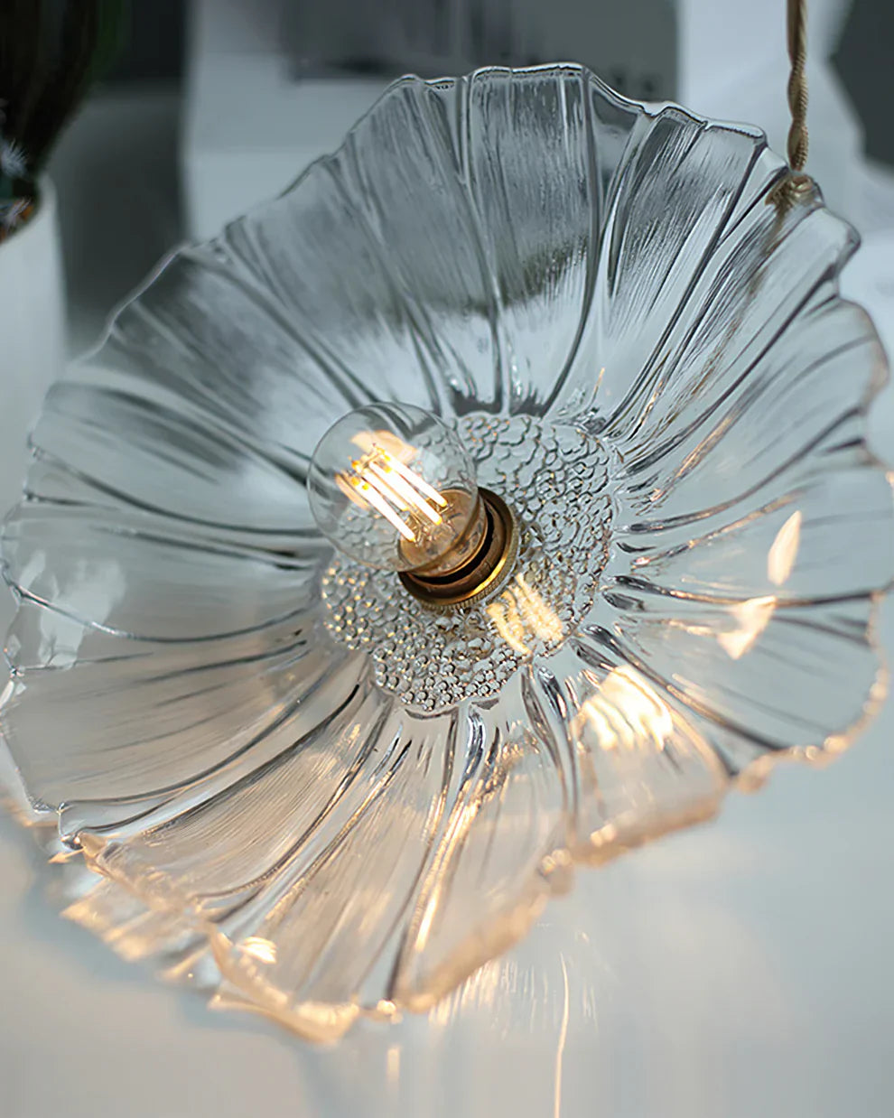 Carins Modern Bloem Glas Hangend Hanglampen Eetkamer