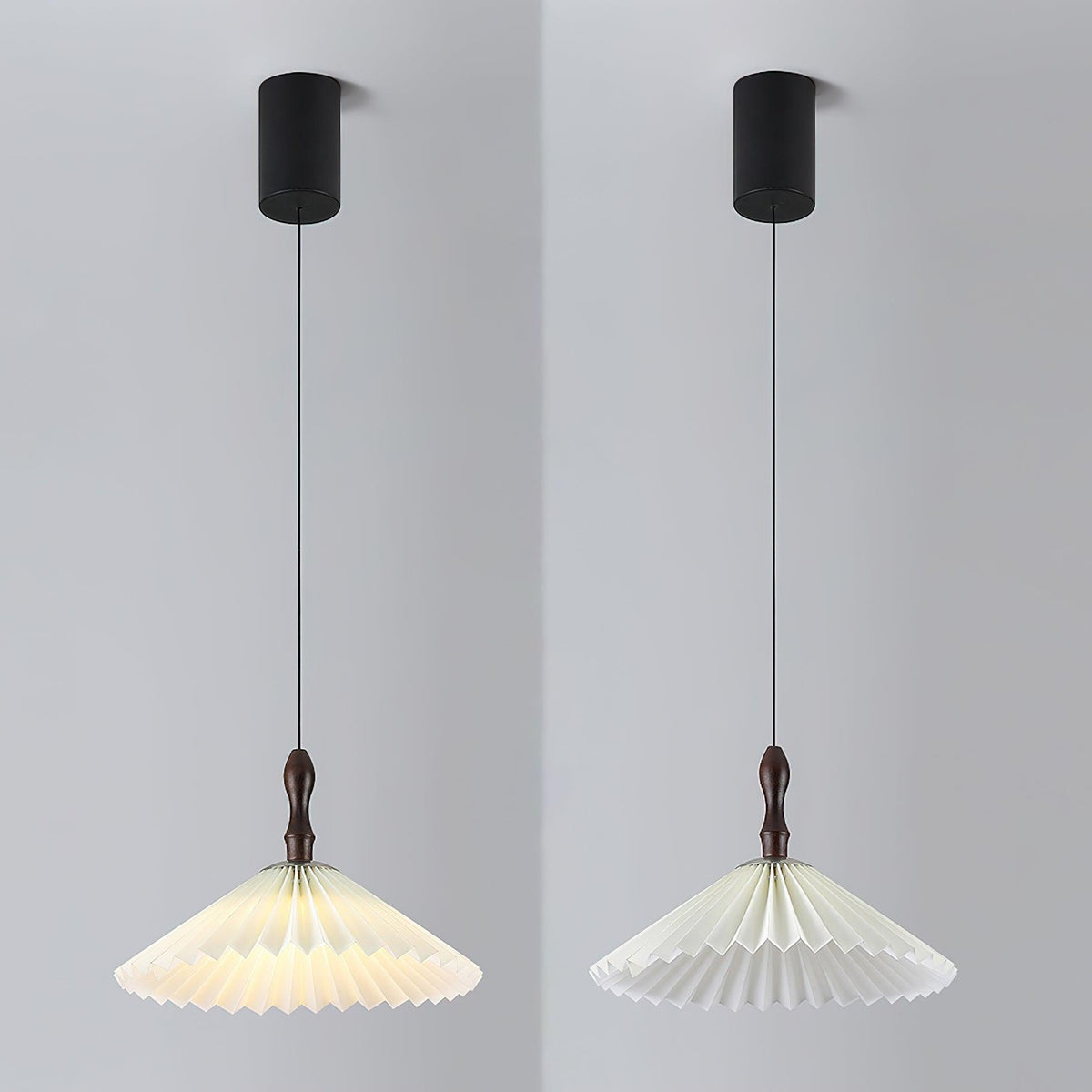 Petal hanglamp van hout met bloemblaadjes