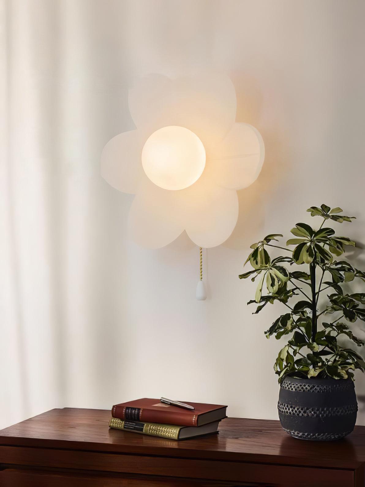 Bov Noordse kunst Flowers hars wandlamp