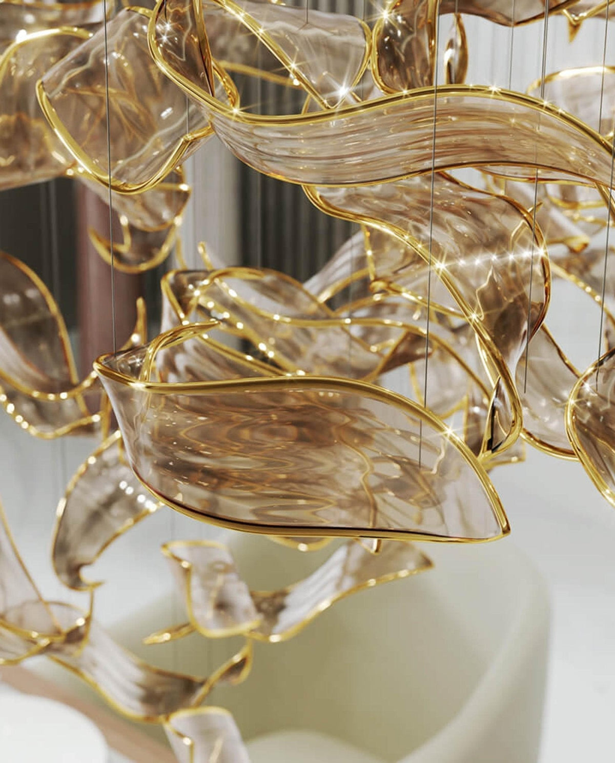 Velelora kroonluchter Cascading Leaf Luxe