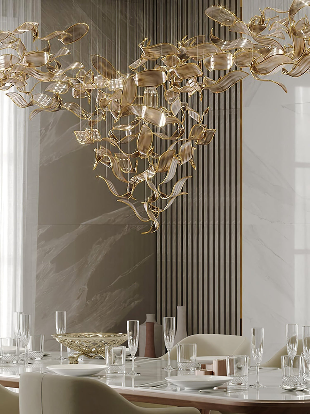 Velelora kroonluchter Cascading Leaf Luxe