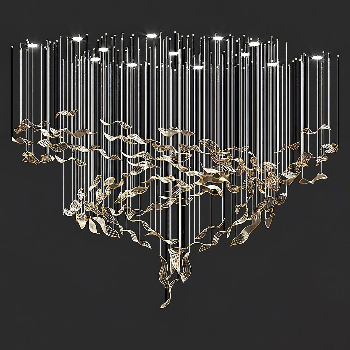 Velelora kroonluchter Cascading Leaf Luxe