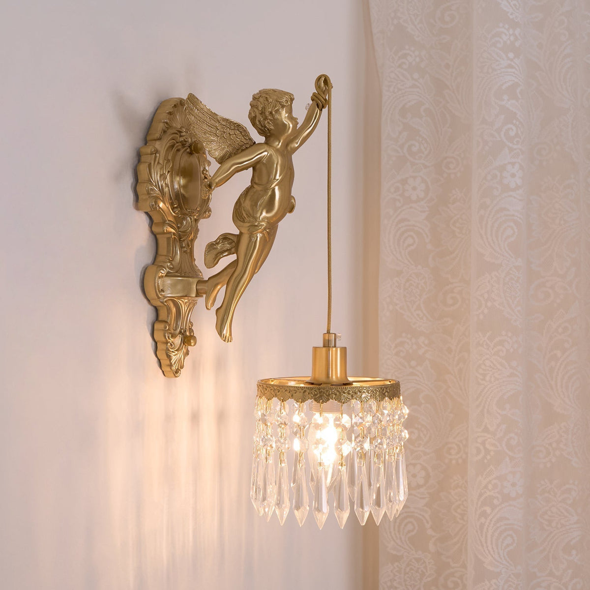 Bex Flying Angel wandlamp van glas
