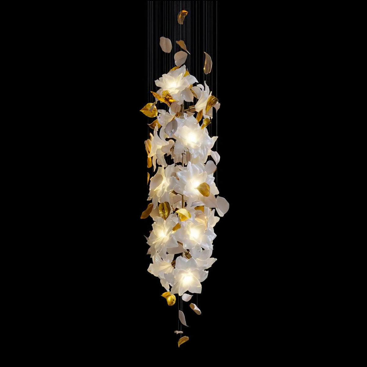 Araeos Flying Flowers Fluttering Kroonluchter van messing