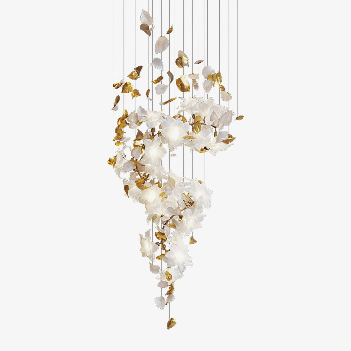 Araeos Flying Flowers Fluttering Kroonluchter van messing
