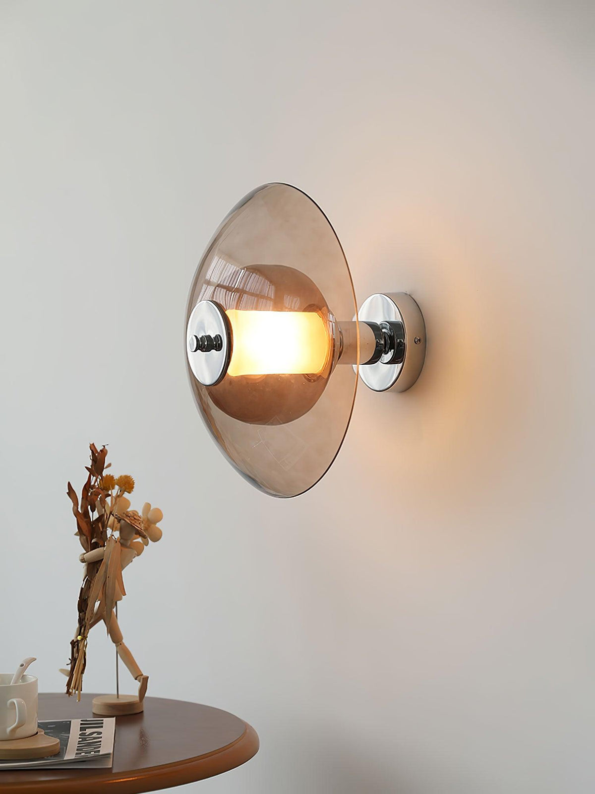 Cocarir Noordse kunst vliegende schotel met stekker wandlamp