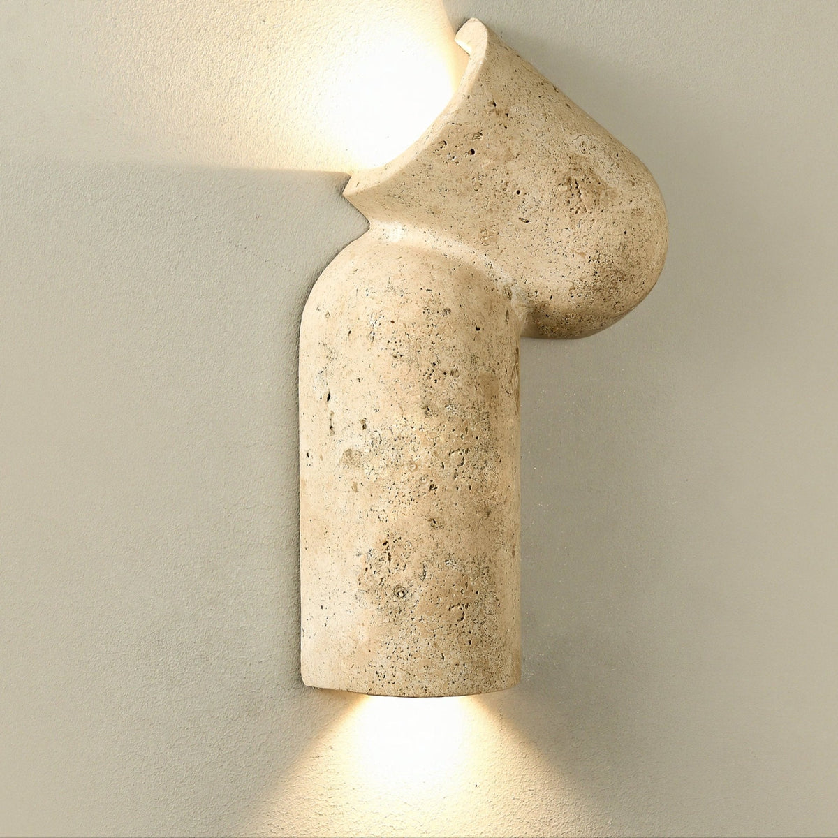 Valoreth Geel travertin wandlamp