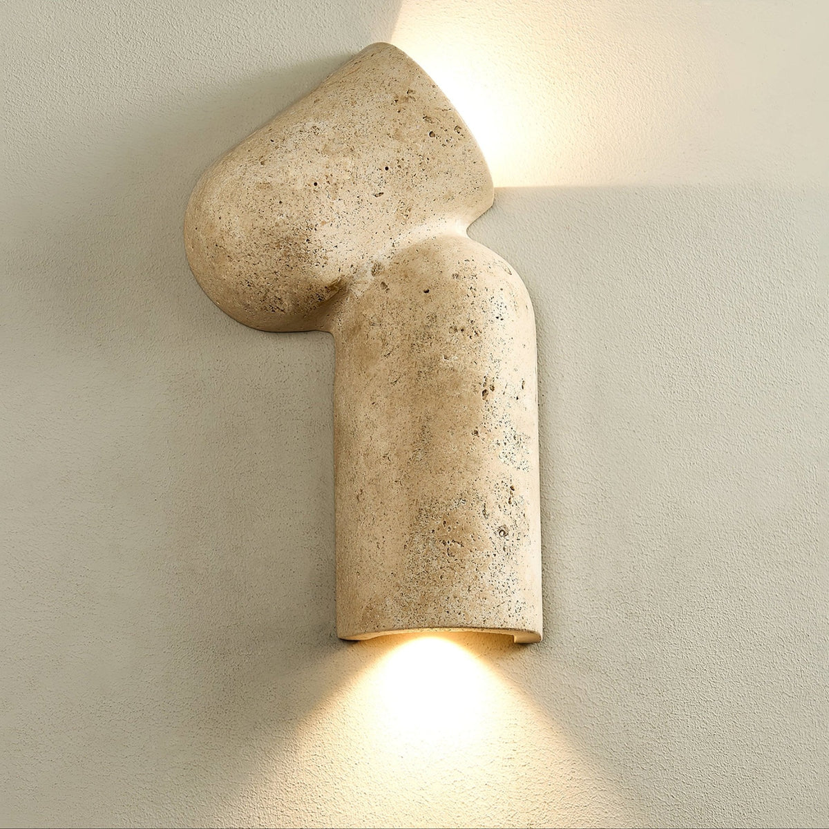 Valoreth Geel travertin wandlamp