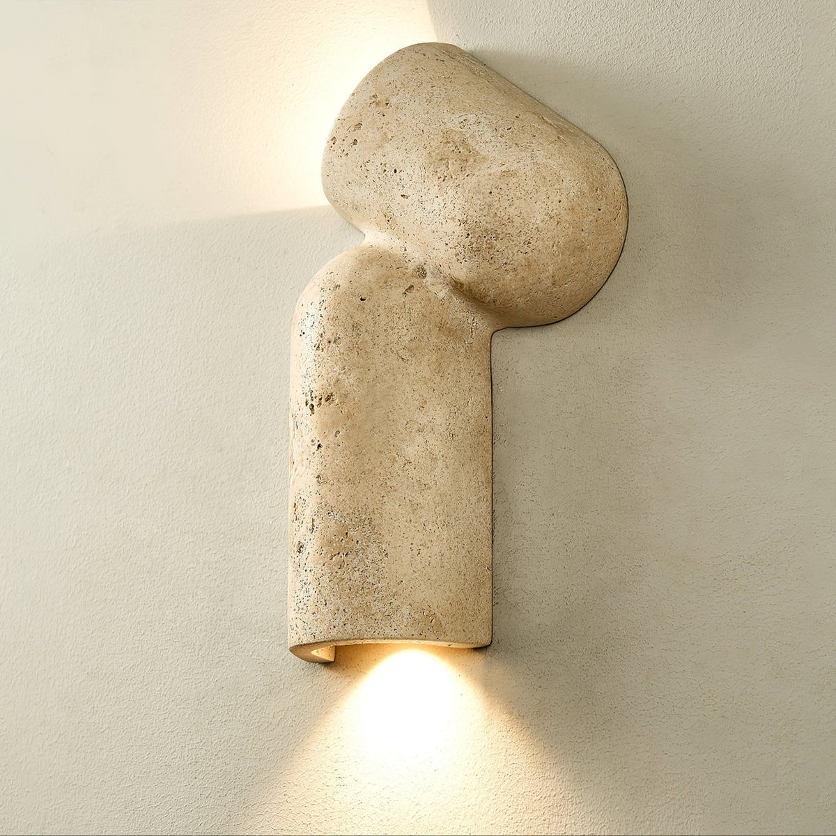 Valoreth Geel travertin wandlamp