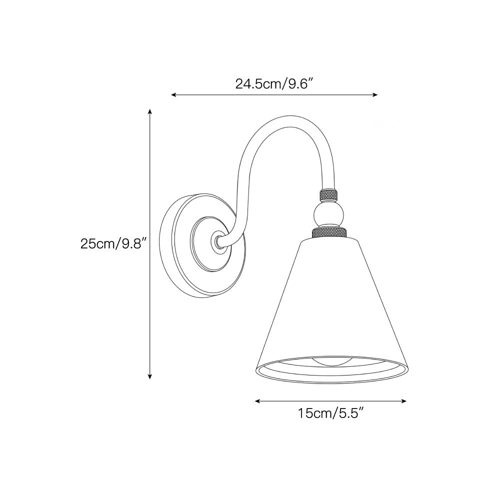 Forna messing wandlamp