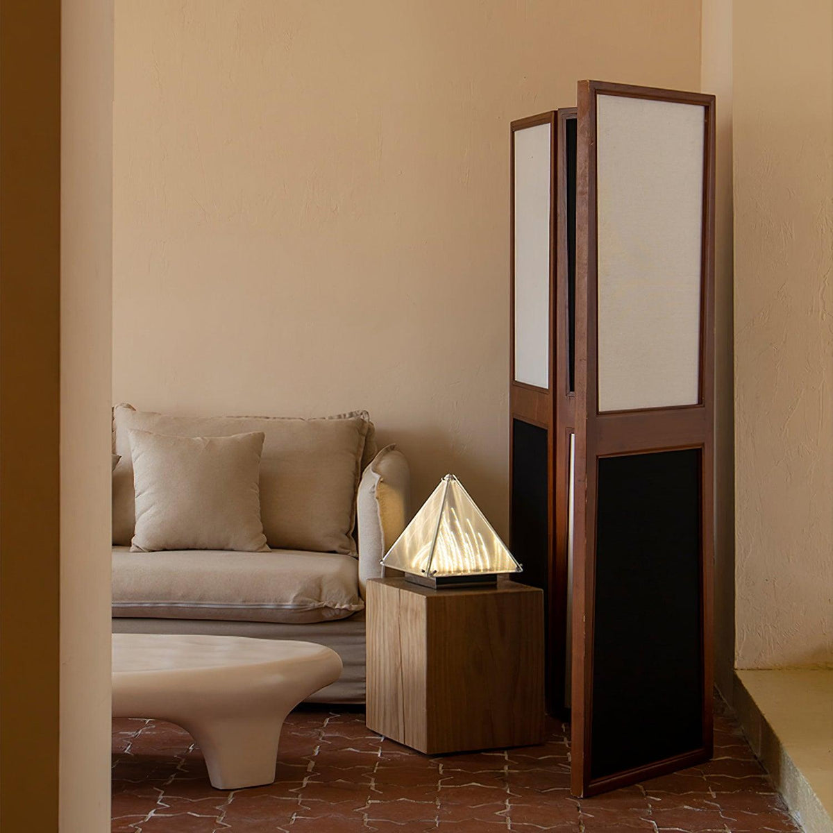 Mymiryre Pyramid glas tafellamp