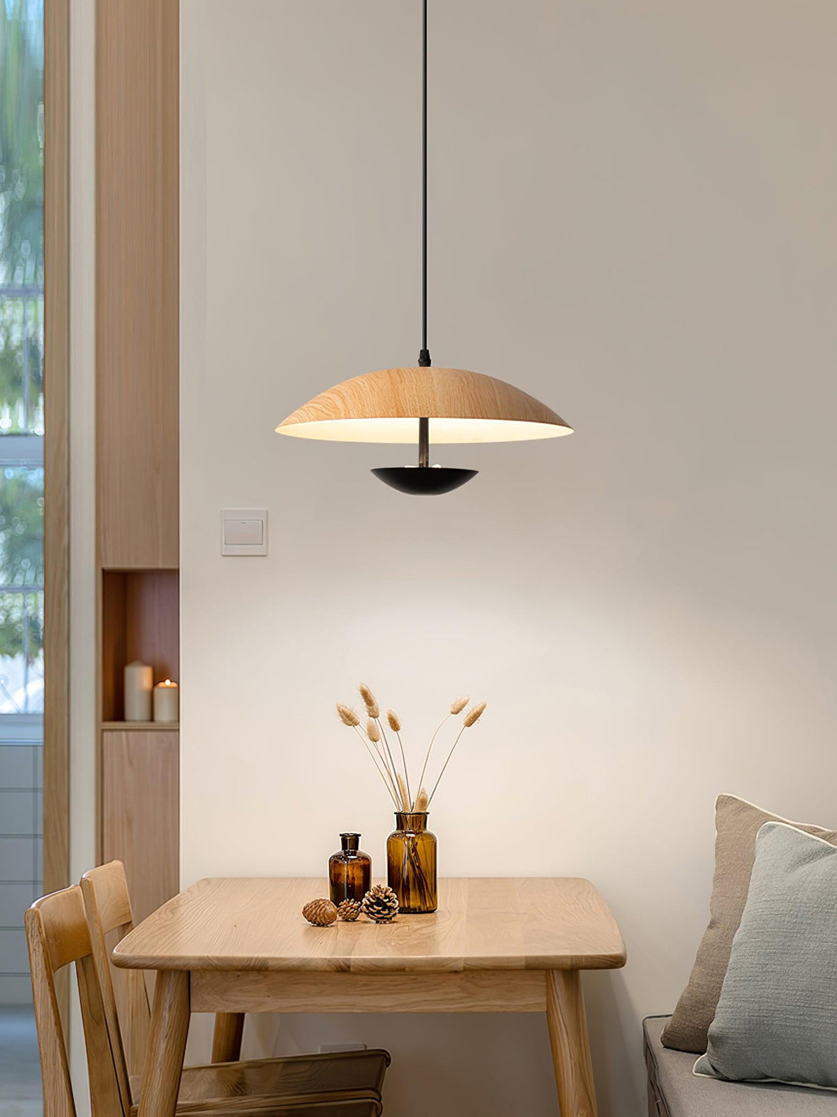 Virainette Moderne hanglamp van donker hout