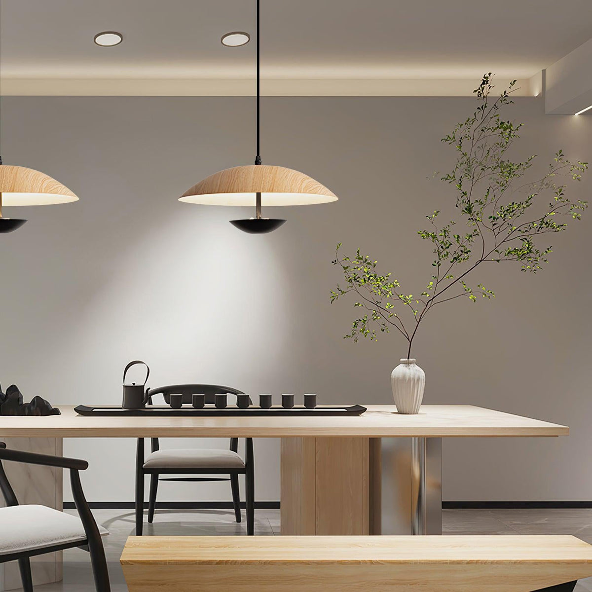 Virainette Moderne hanglamp van donker hout