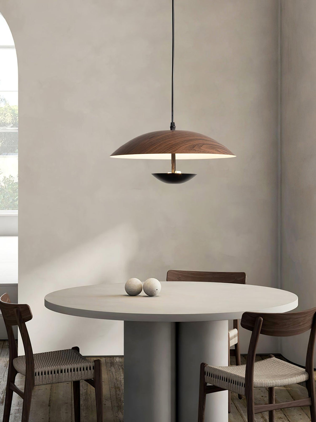 Virainette Moderne hanglamp van donker hout