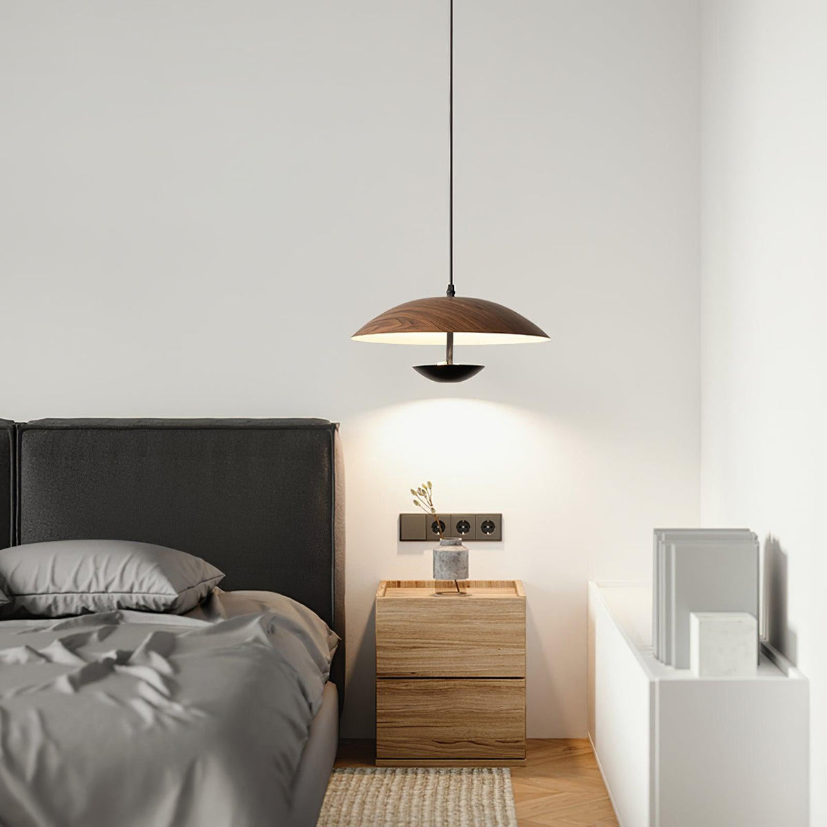Virainette Moderne hanglamp van donker hout