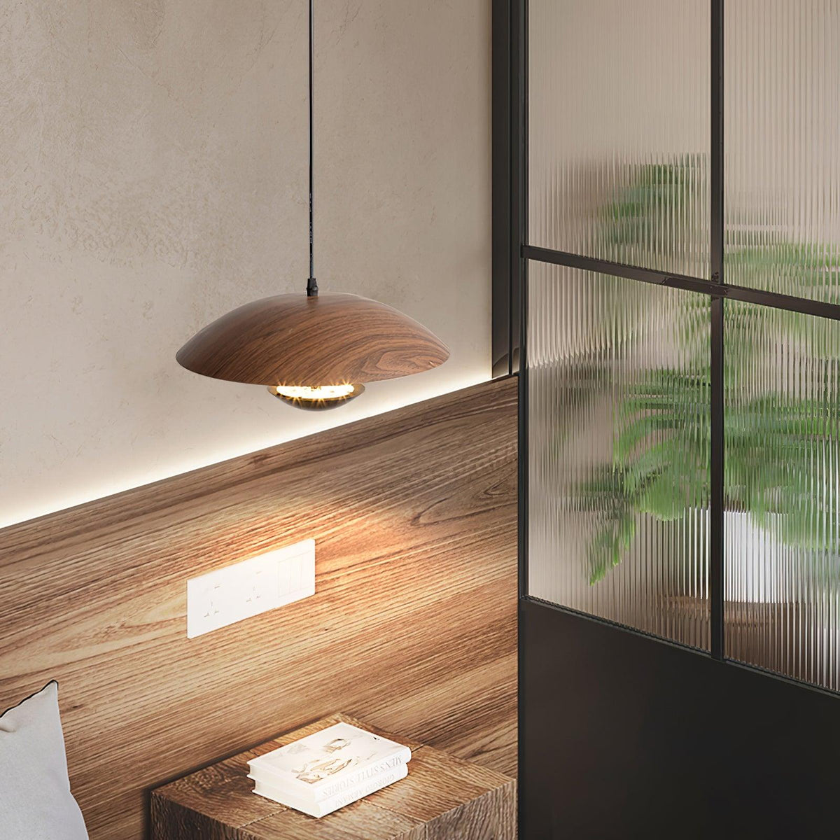 Virainette Moderne hanglamp van donker hout