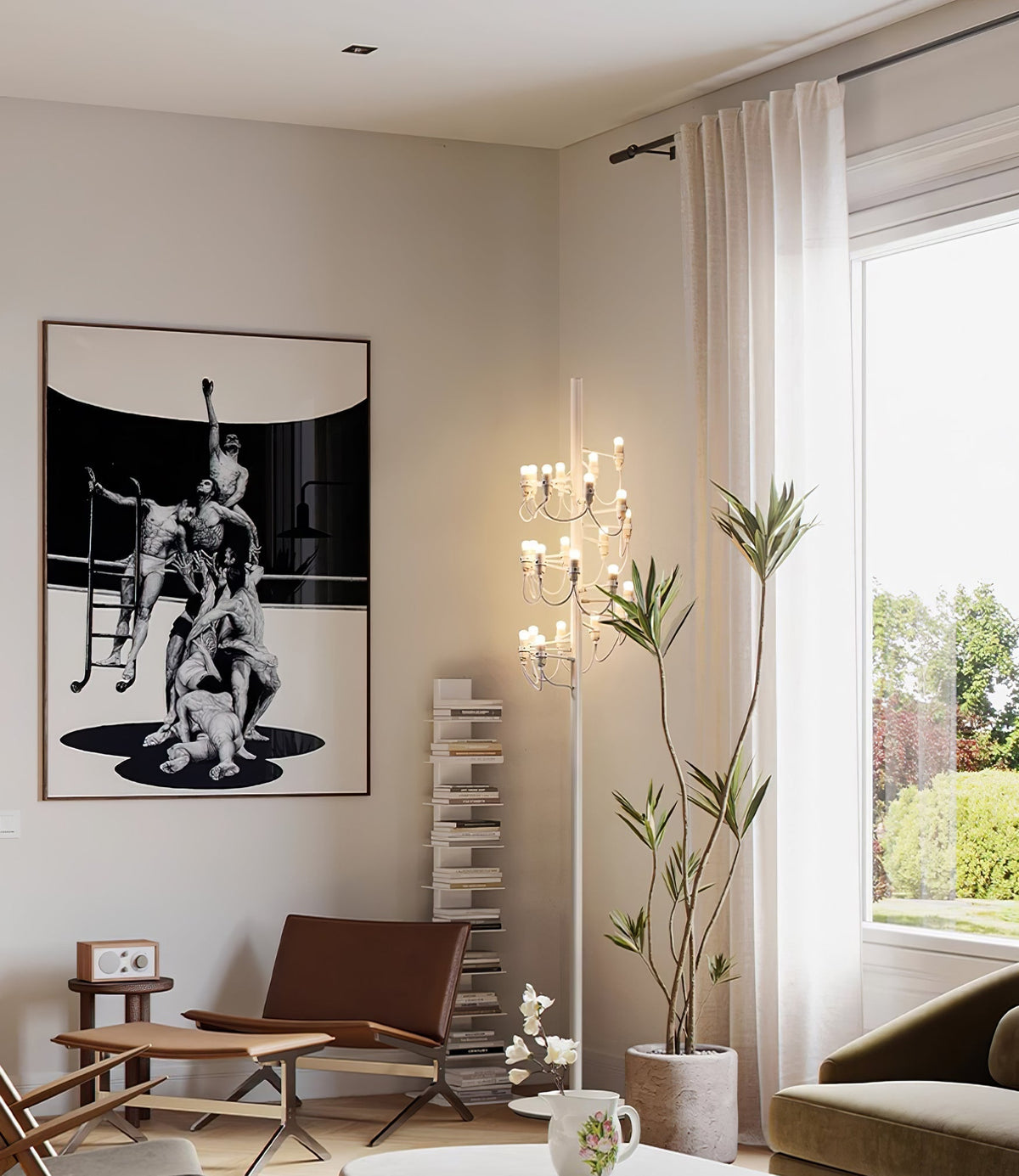 Olliryra sculpturale vloerlamp van staal