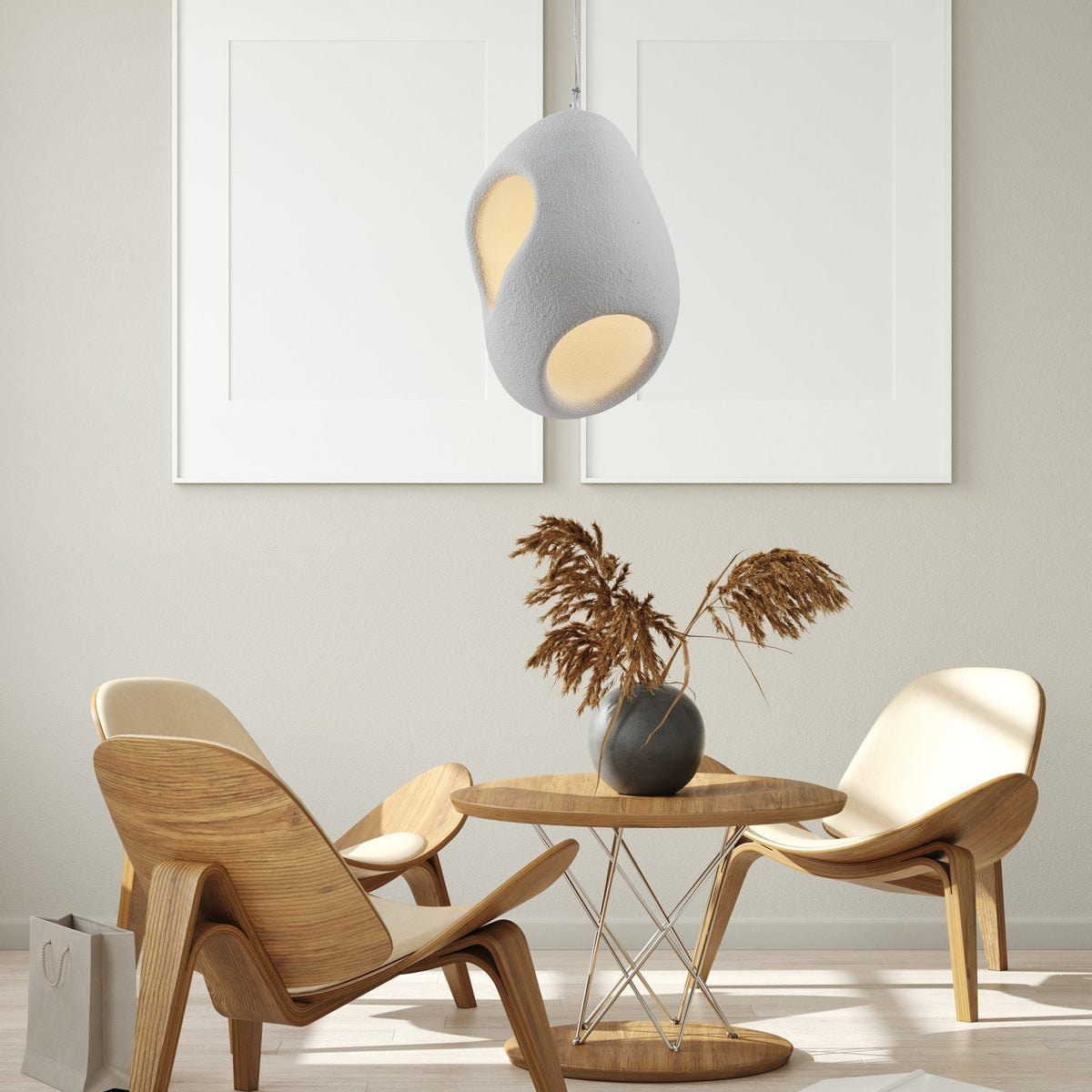Zavelyra textuurde hanglamp van epoxy-hars composiet
