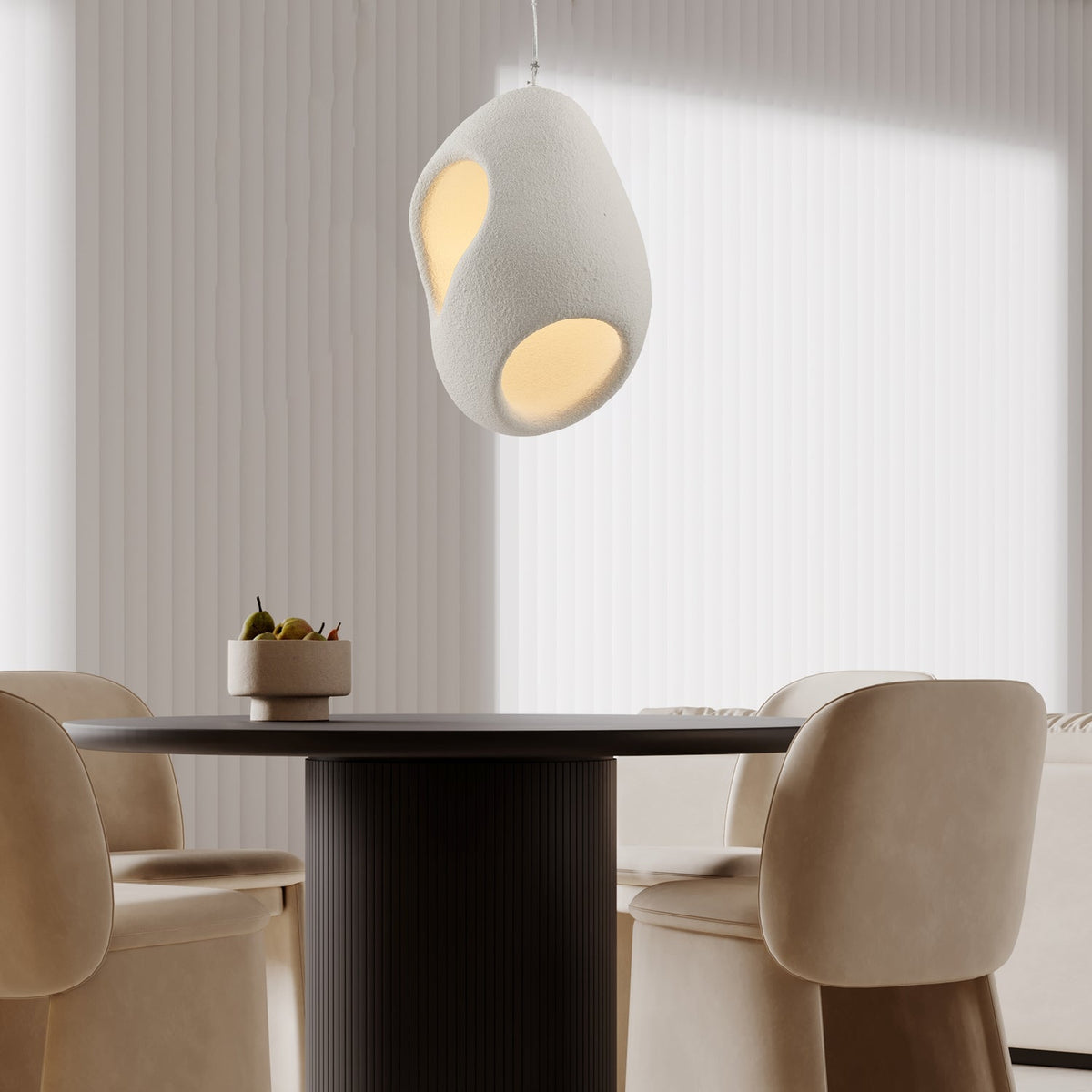 Zavelyra textuurde hanglamp van epoxy-hars composiet