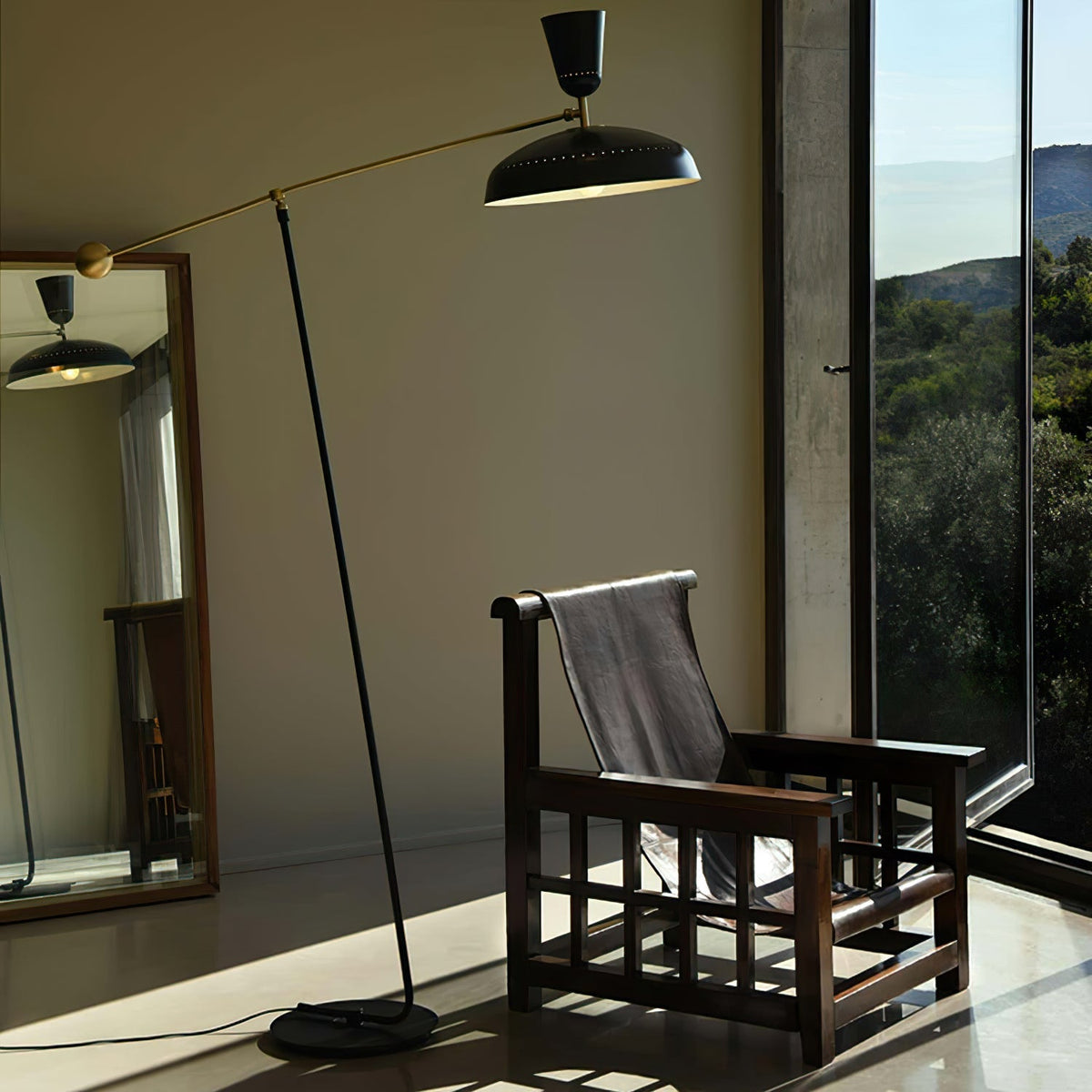 Celeste Minimalism messing vloerlamp